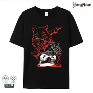 YoungFlame Inosuke Shirt Demon Slayer T-Shirt Anime Graphic Tee for Men Women Teens Casual Outfits Best Anime Gifts Tropical Top Tshirt clothes good covenant