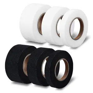 6 Rolls of Versatile Hemming Tape, 162 Yards of No-Sew Iron-On Fabric Fusing Tape for Easy Clothes Repair and Sewing Projects, Ideal for Pants, Dresse, Curtain and More (0.4/0.8/1.2 inch, White/Black)