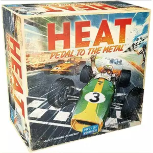 Heat: Pedal to the Metal Strategy Board Game, Retro Racing Art Style, Speed and Passion Theme, Ideal for Race Enthusiasts