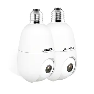 Noonkey 2K Wireless  Bulb Camera with Montion Tracking，5G&2.4Ghz WiFi Home Security, Color Night Vision，Indoor ,Two-Way Audio，Work with Alexa，Easy Install,Cloud/SD Card