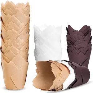 200pcs Tulip Cupcake Liners | Greaseproof Muffin Baking Cups Standard Size for Party & Home Baking, Baking Supplies, Kitchen Essentials