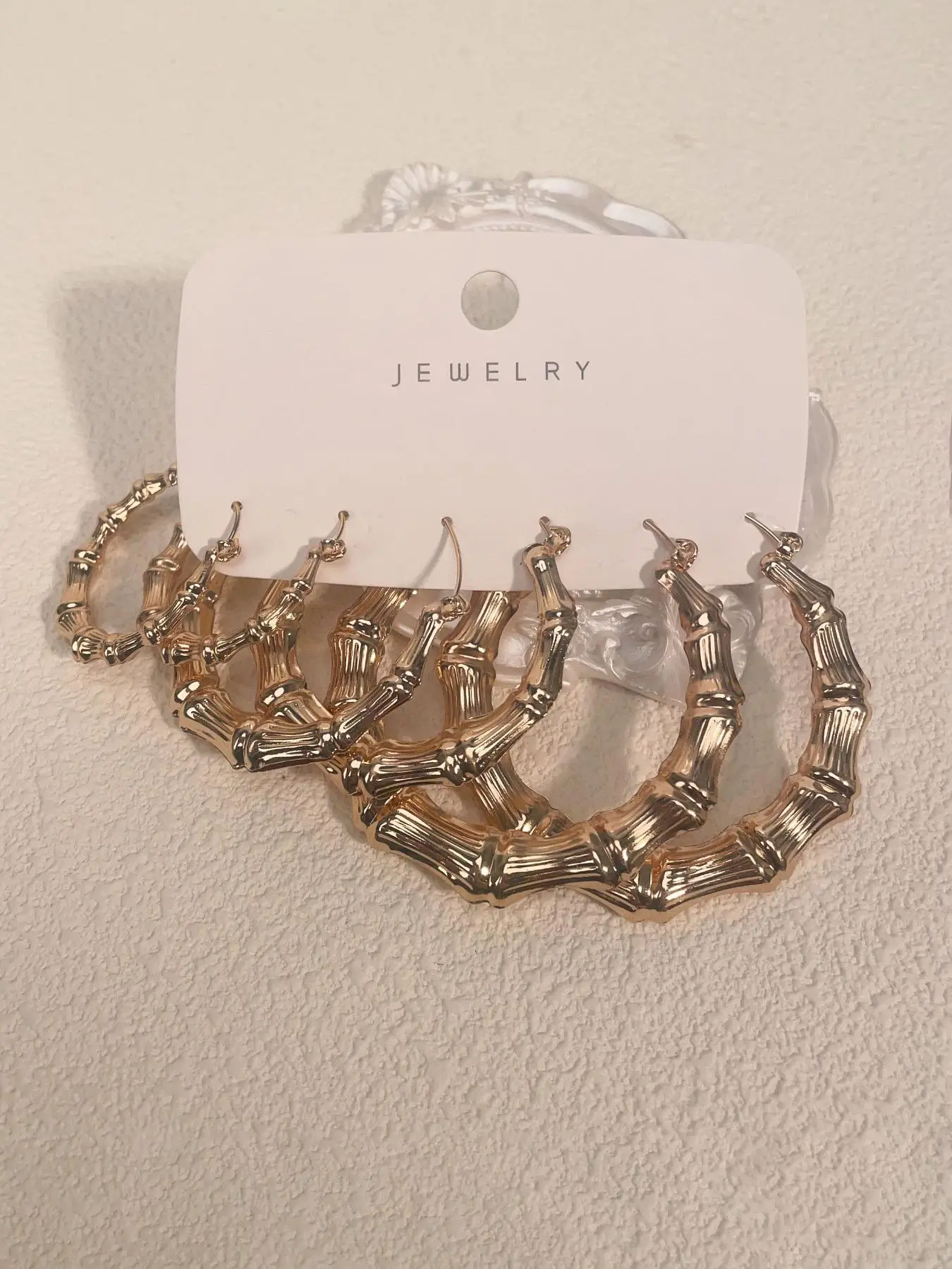 Women's Elegant Bamboo Joint Design Hoop Earrings, Trendy Minimalist Hoop Earrings for Women & Girls, All-match Stylish Vintage Jewelry As Gift