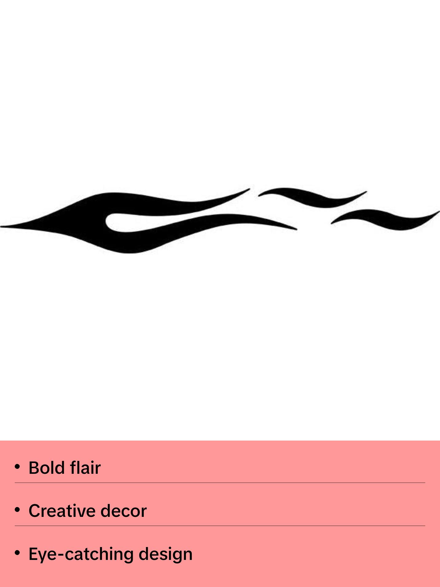 Forked Flame Stencil