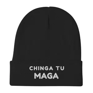 Embroidered "Chinga Tu MAGA" Beanie for Men or Women - Soft and Cozy Knitted Hat