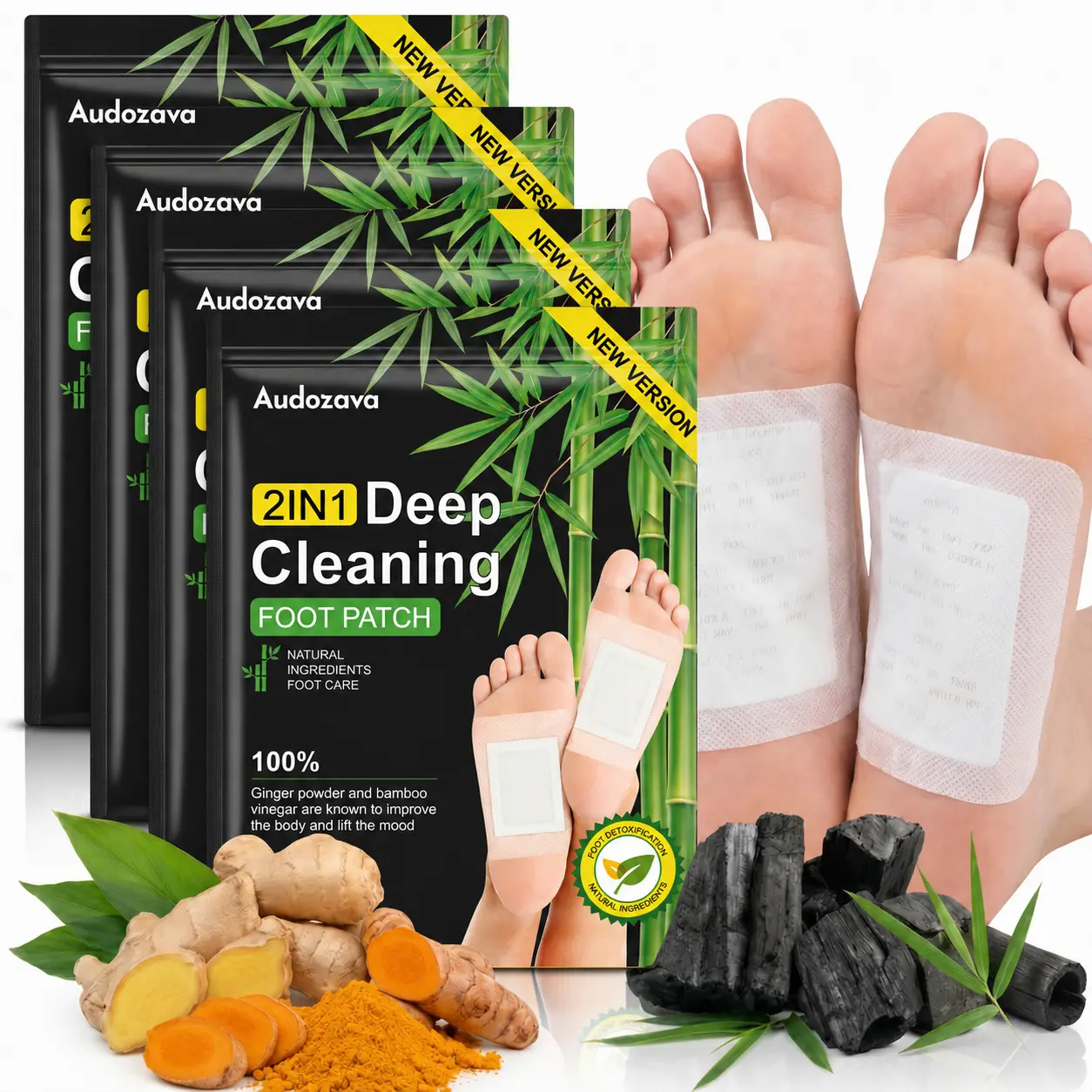 Detox Foot Pads for Sleep, Foot Detox Patches for Stress Relief, Toxin Removal & Better Sleep Natural Deep Cleansing Pads Healthy Healthcare Solution Treatment