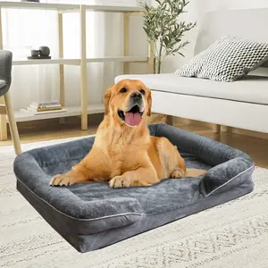 [Bellemave] Extra Large Orthopedic Memory Foam Dog Bed for Large Dogs| Waterproof, Washable, Non-Skid Couch for Golden Retrievers