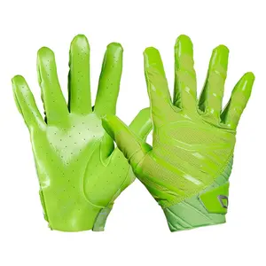 Cutters Rev Pro 6.0 Shock Green Football Receiver Gloves - Durable Design for Enhanced Comfort and Performance with Air C-TACK Grip & Lightweight Construction