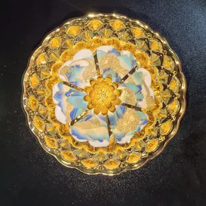 Gilded Lotus, Changcheng & Mountain Glow-in-the-Dark Artisan Porcelain Teacup