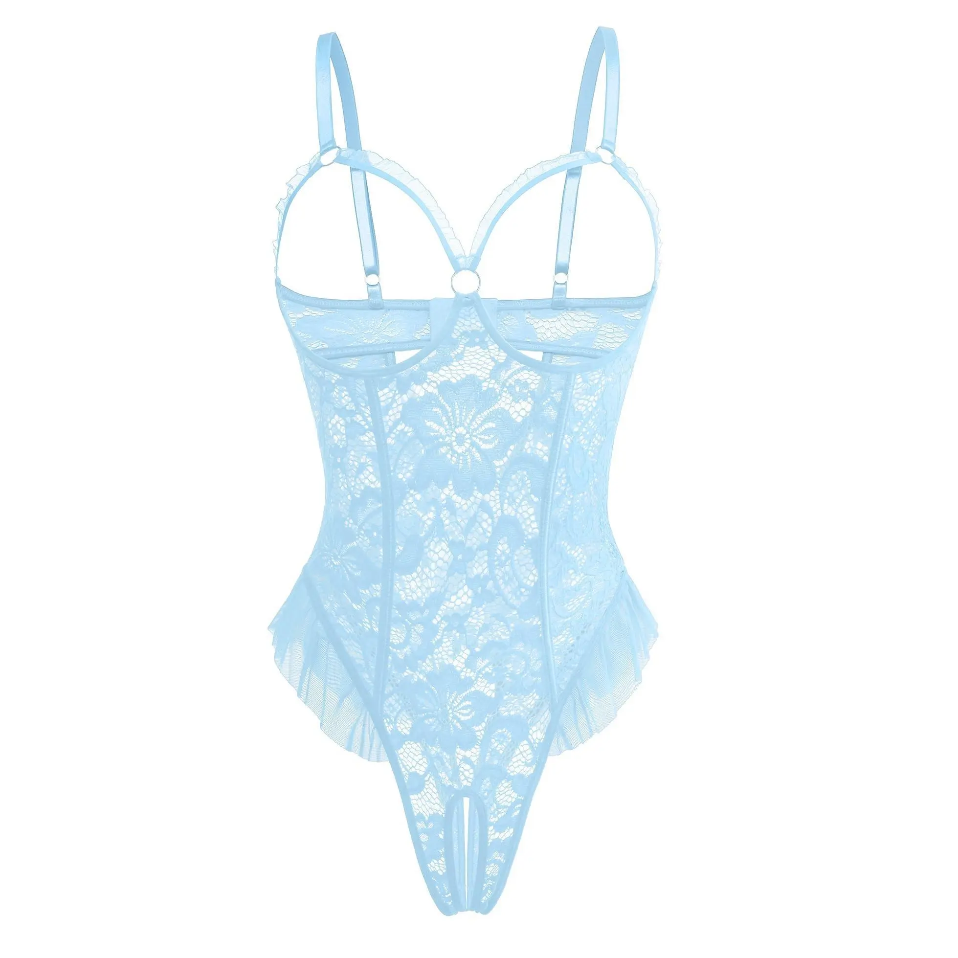 Avidlove Women Lace One Piece Bodysuit Lingerie Set Mini Teddy Babydoll