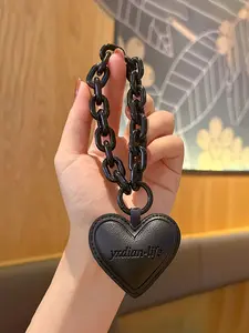 Heart Chain Bag Charm, Simple Style Purse Accessory Keychain, Fashion Small Gift, Elegant Design, Perfect for Bags & Keys, Bag Pendant Keychain, Trendy Cute Keychain