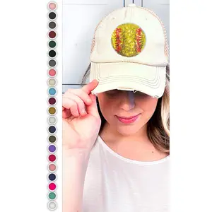 Vintage Sequin Baseball Cap - Sparkle Diamond Design, Adjustable Snap Closure, Mesh Back, Sequin Softball Patch, Plastic Construction, Ideal for Casual Outings