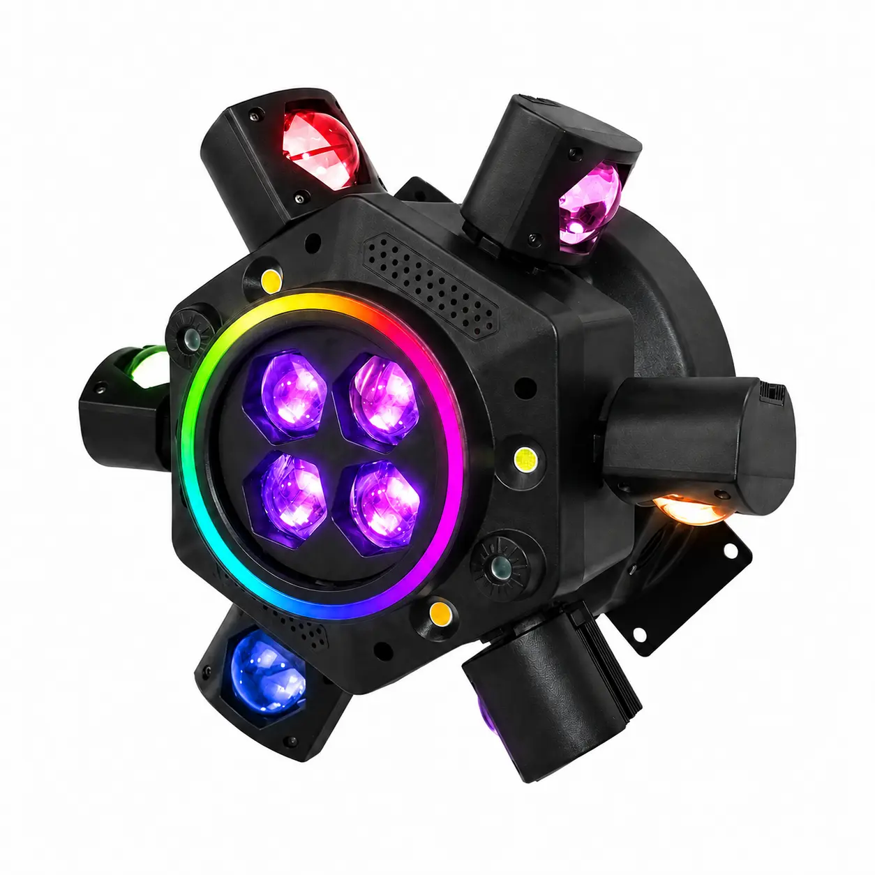 XDV 150W RGBW Bee Eye Moving Head LED Light - 6 Moving Arms, Strobes, Lasers, Ambiance Wash for Gaming Rooms, Halloween Parties (Home & Festive Decor), Led Lights, Abyss