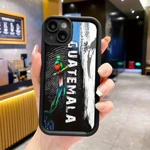 Inspired by The Phoenix Bird And Guatemala TPU Case for iPhone 17 Pro Max 16 16e 15 14 Plus 13 12 Mini 11 Air X XS Straight Edge Drop-Resistant Rugged Durable Cover Shell Gift 2D printing