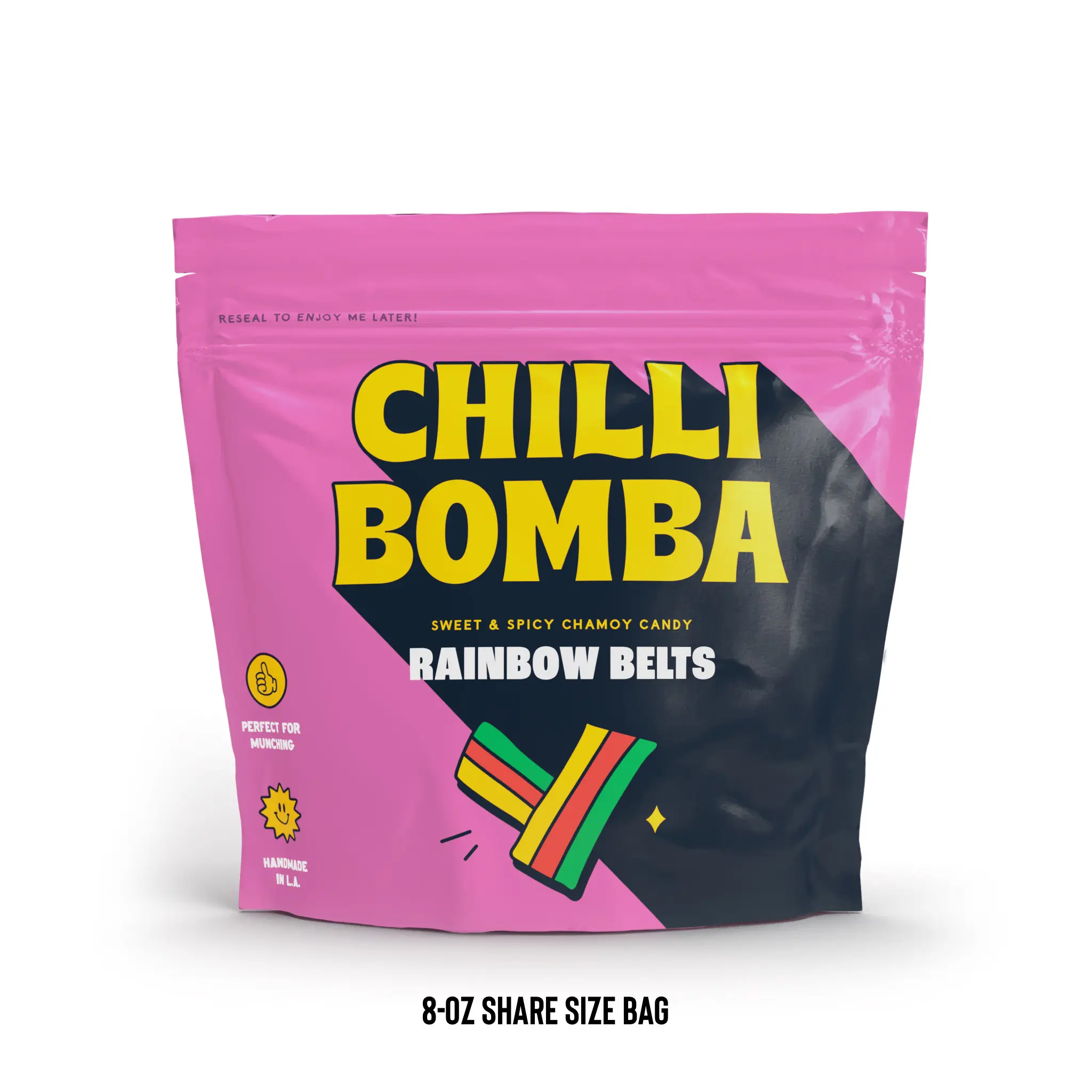 Rainbow Belts 8oz - Multi Flavor Chamoy Chili Candy (Vegan, Halal)