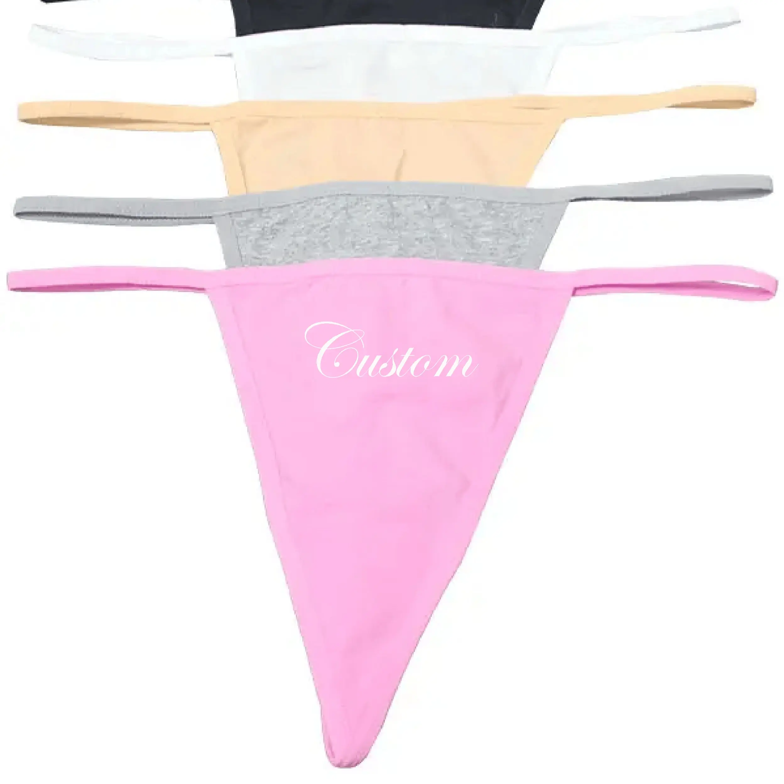 CUSTOM Cotton Thongs 2pack Personalized Lingerie with Partners Name Love Sexy Custom Design for Personalization