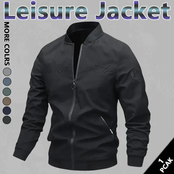 Men's Casual Windproof Jacket Outdoor Mountaineering Camping Polyester Personalized Letter Embroidery Bomber Jacket Beige Gray Qh Long Sleeve Zipper Daily Fashion Wear
