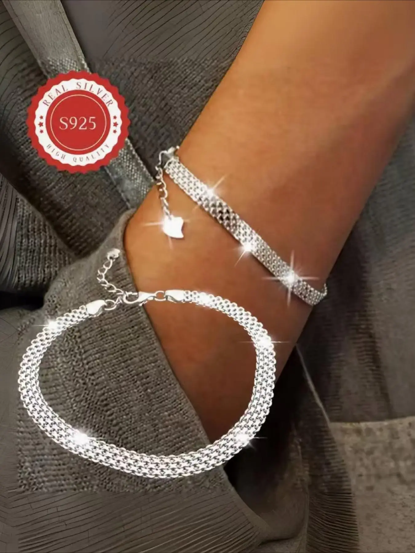 S925 Sterling Silver Wide Chain Bracelet, Cuban Link Bracelet, High Quality Elegant Unique Trendy Chain Bracelet for Men and Women, Elegant Jewelry Bracelet, Bracelet Perfect for Gift Idea, Suitable for All Seasons, Thick Chain Bracelet