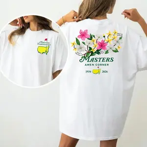 “Masters Tournament Amen Corner Floral Golf T-Shirt with Augusta Inspired Design, Vintage 1934–2026 Graphic Tee for Golf Lovers Men Women