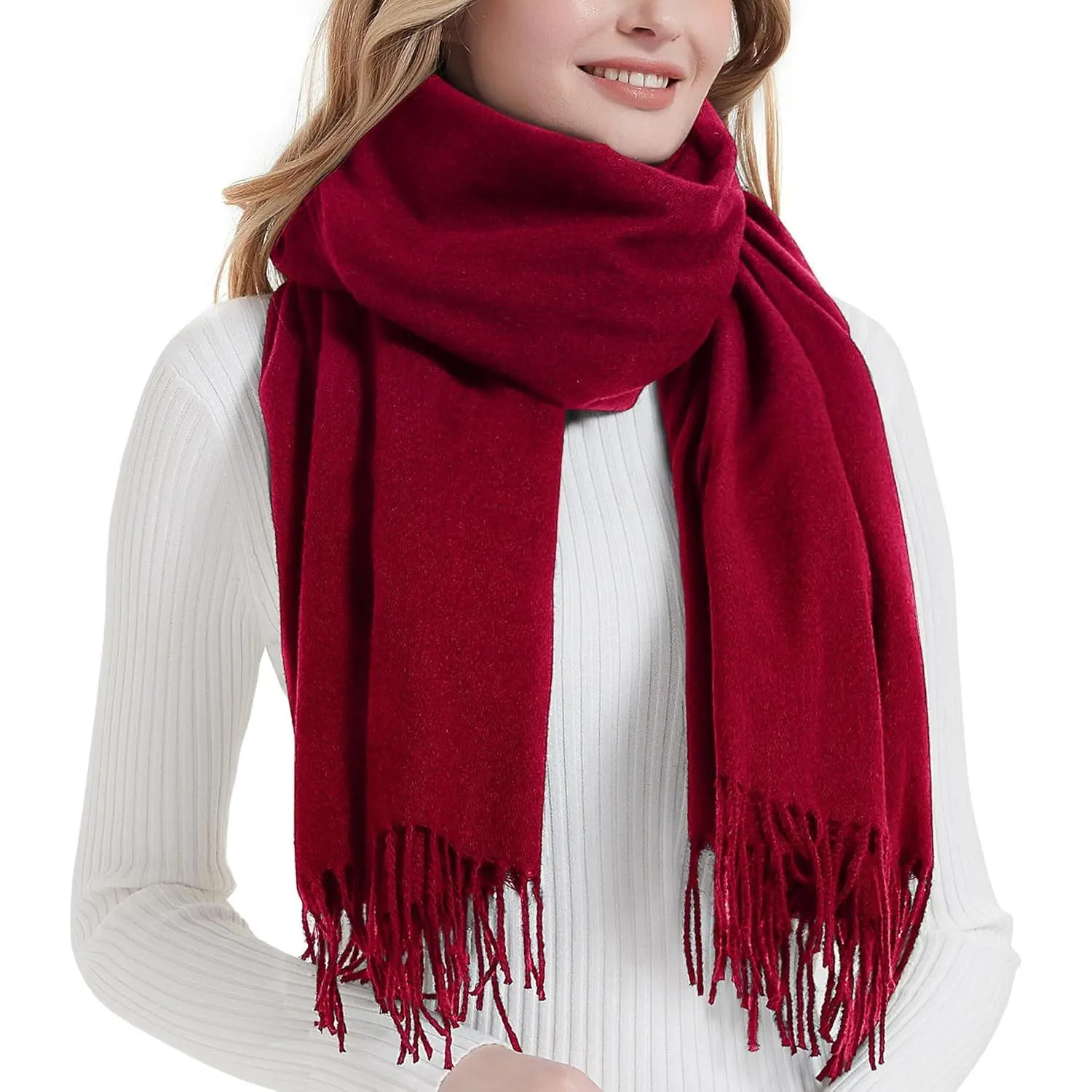 Scarf for Women Winter Pashmina-Shawl Wraps Winter Cashmere Wedding Warm Christmas