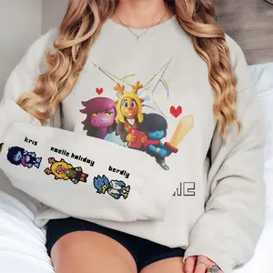 Deltarune Hoodie, Vintage Kris Susie Ralsei Gaming Sweatshirt, Pixel Art Gamer Gift