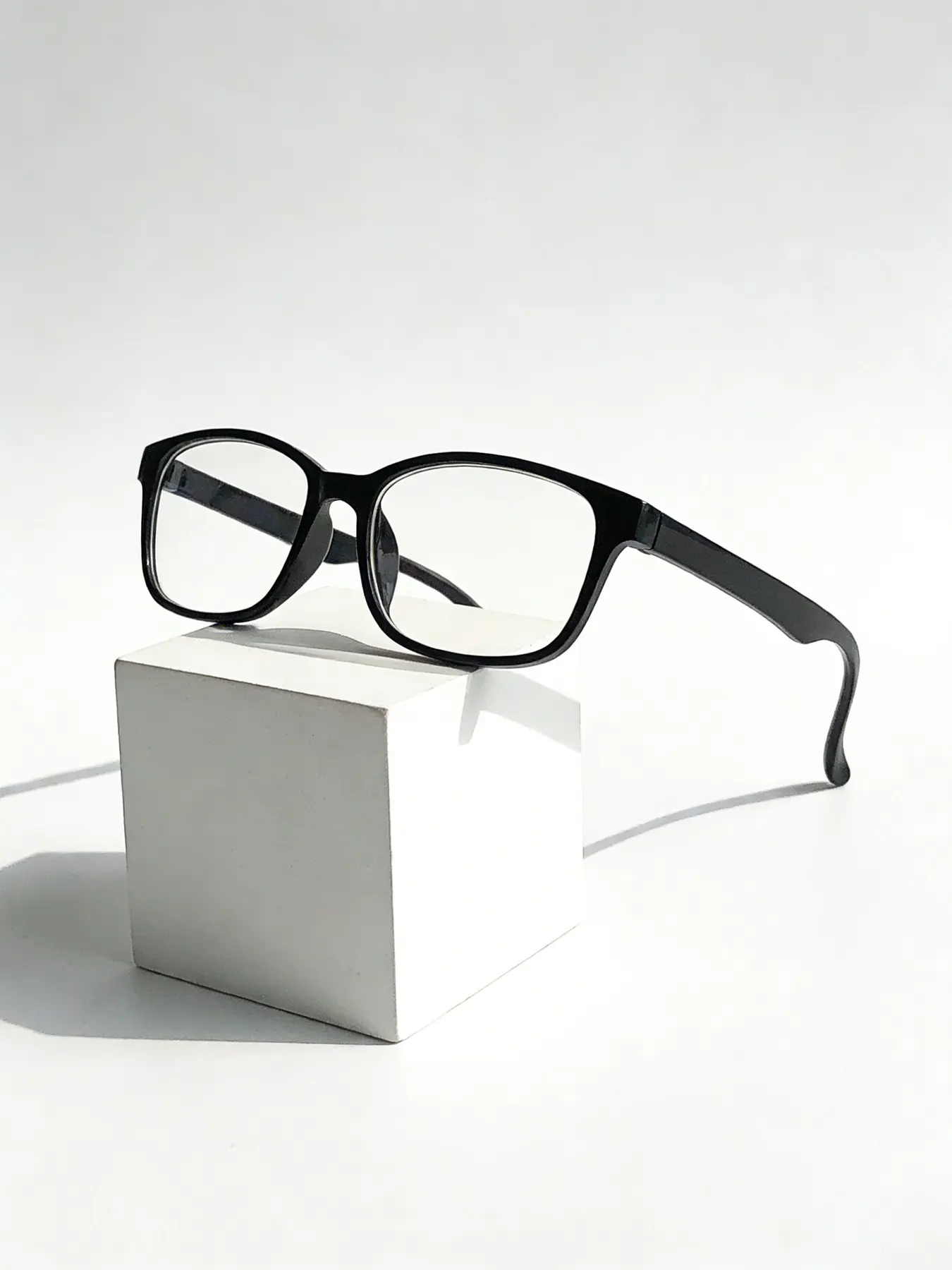 Unisex Acrylic Rectangular Eyeglasses Frame, Transparent Lenses, Vintage Fashion, Office Goddess Style, Y2K Trend, Trendy Casual Eyeglasses, Stylish Trendy Eyewear