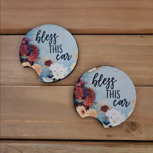 Bless this car Car coasters