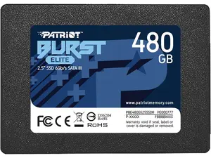 Patriot Burst Elite 2.5" 480GB SATA III TLC Internal Solid State Drive (SSD) PBE480GS25SSDR