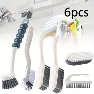 6 Pcs Cleaning Scrub Brush Set for Kitchen and Bathroom Household Use with Various Brushes for Cleaning Dishes,Tiles,Corners and Floors,Hand Tools Kits,Tools & Hardware