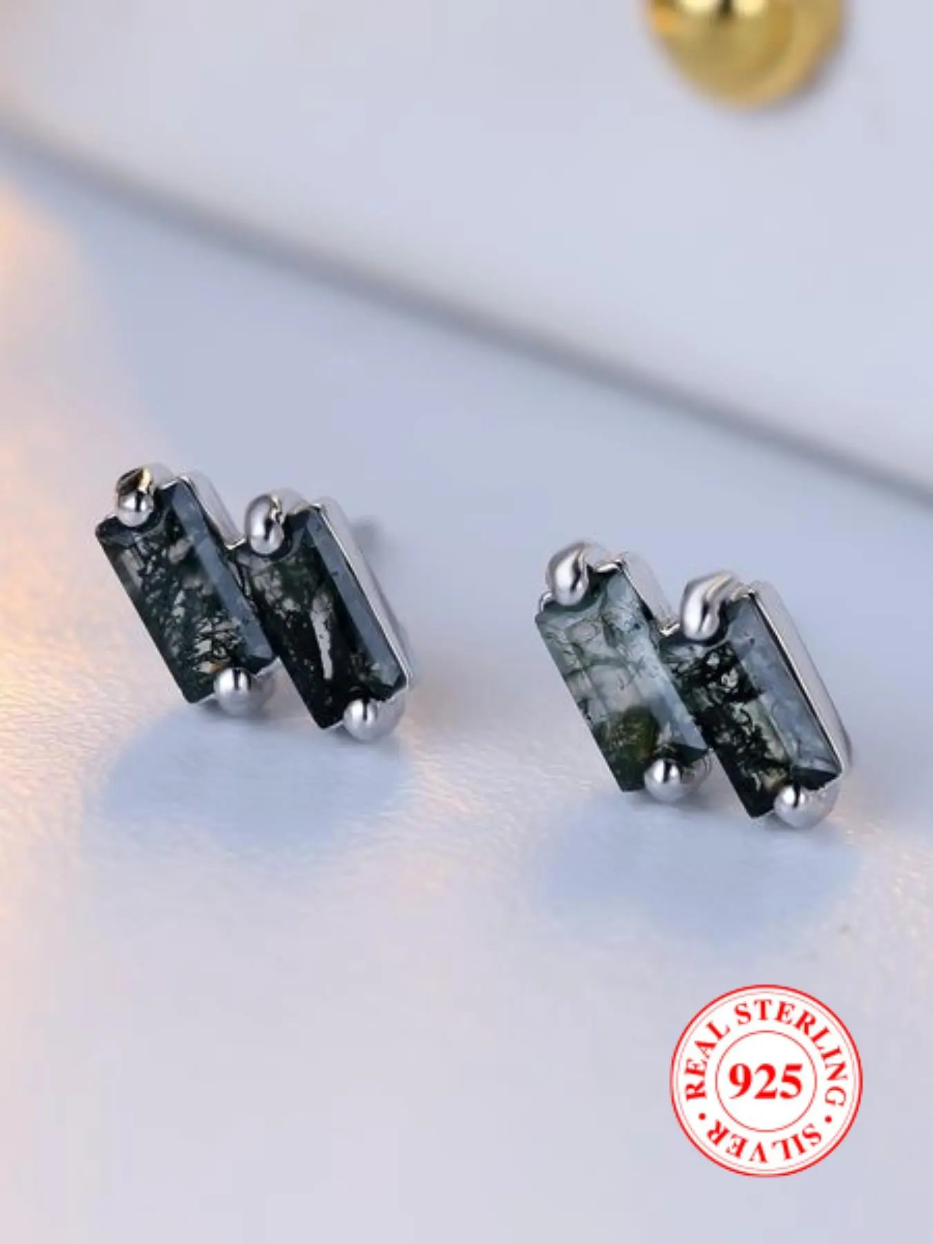 S925 Sterling Silver Natural Crystal Decor Stud Earrings, Pretty Studs, Elegant Jewelry for Party, Daily Clothing Decor, Trendy All-match & Exquisite Jewelry for Birthday Gift, High Quality Earrings