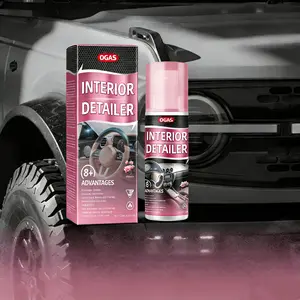 Car Interior Detailer Spray - All-in-One Restorer Polishes for Dashboard, Plastic, Rubber & Leather | UV Protection Trim Restorer for Shine & Anti-Aging | Auto Detailing Supplies for Tires, Bumpers & Door Panels (100ml)