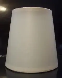 Off White Parchment Candelabra Shade | 3" Top x 4" Bottom x 4"H | SKU 68910