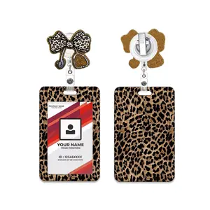 Nurse ID Badge Holder with Card Case, Retractable Badge Reel with Rotating Clip, Medical Assistant Badge Accessories, Teacher Office Wear