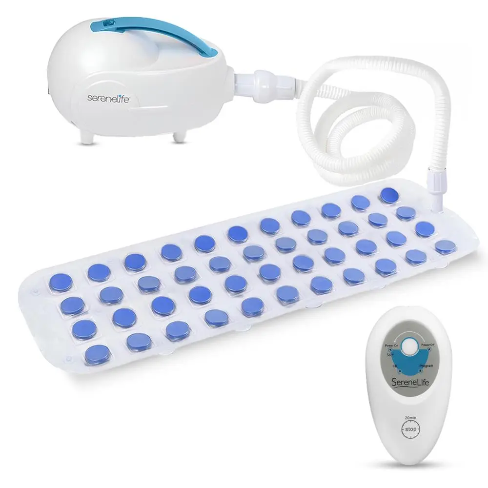 Bubble Bath Massage Mat - Waterproof Non-Slip Bubble Bath Mat with Motorized Air Pump, Adjustable Bubble Settings, Aroma Clip & Remote Control - Portable Home Spa Use