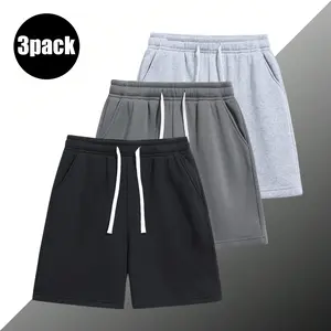 3-Pack ，men’s shorts: drawstring 5‑inch shorts, running athletic shorts—breathable and comfortable. Suitable for summer daily commuting/work, outdoor running, holiday leisure. Simple solid colors that are easy to match; suitable for both men and women.