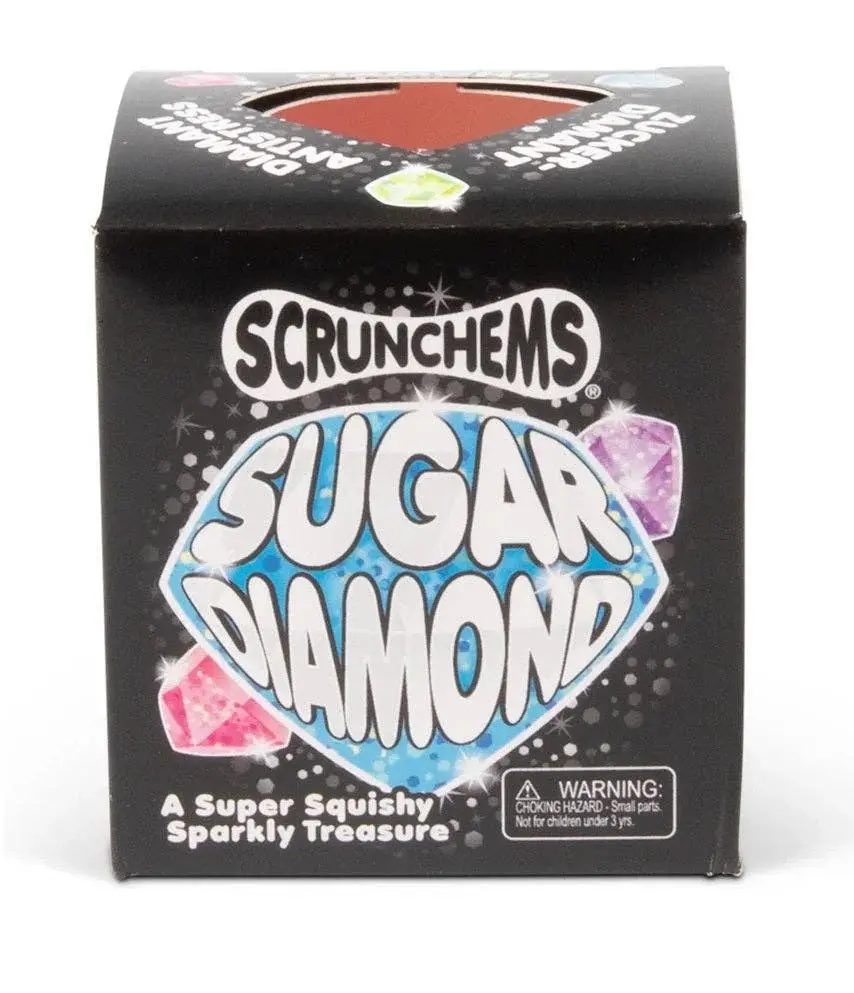 Scrunchems® Sugar Diamonds Squishy Fidget Toy (1pc, Assorted) - Anxiety Relief Products, Fidget Stones, Stress Relief Tools, Decompression Squeeze, Sensory Calming Tool