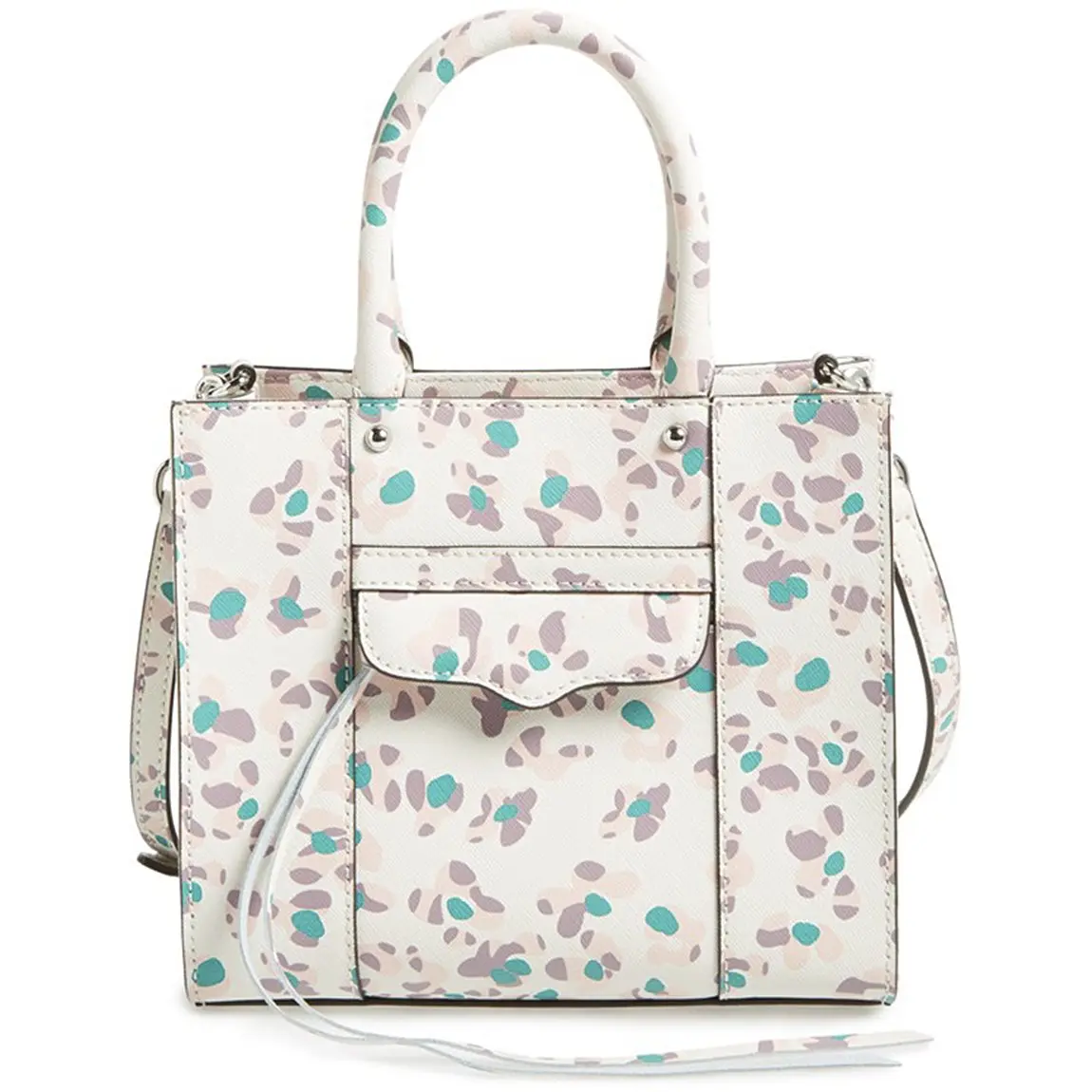 Betsey Johnson Women's Pink Multi Elegant Compact Mini Tote - Top Handle Satchel with Versatile Shoulder Strap for Casual Use