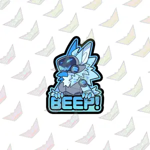 Protogen "Beep!" – 3" Matte Sticker