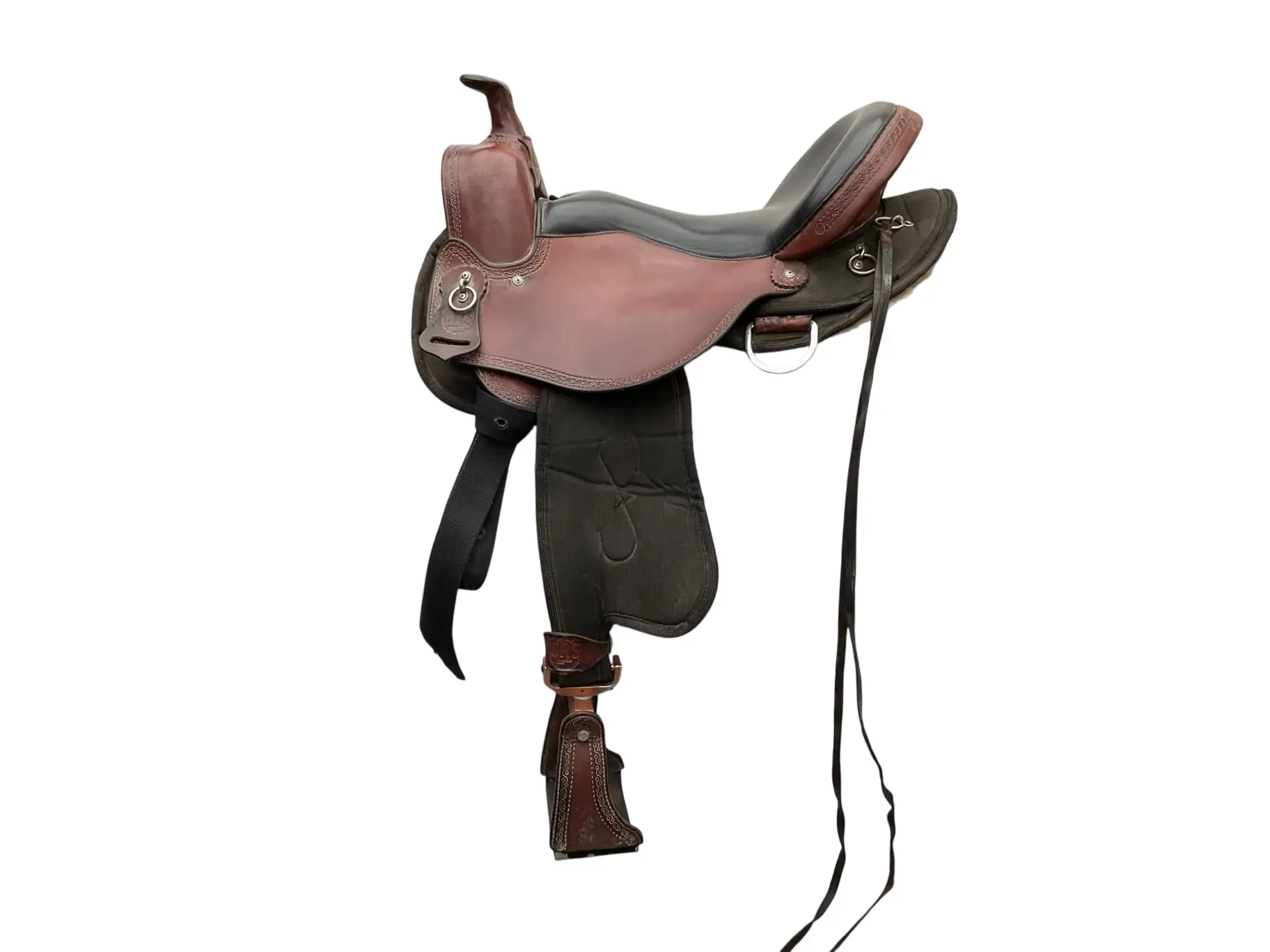 CRS Saddlery Cordura Western Trail Saddle, 17 in, with Saddle Fender, Saddle Fender Western