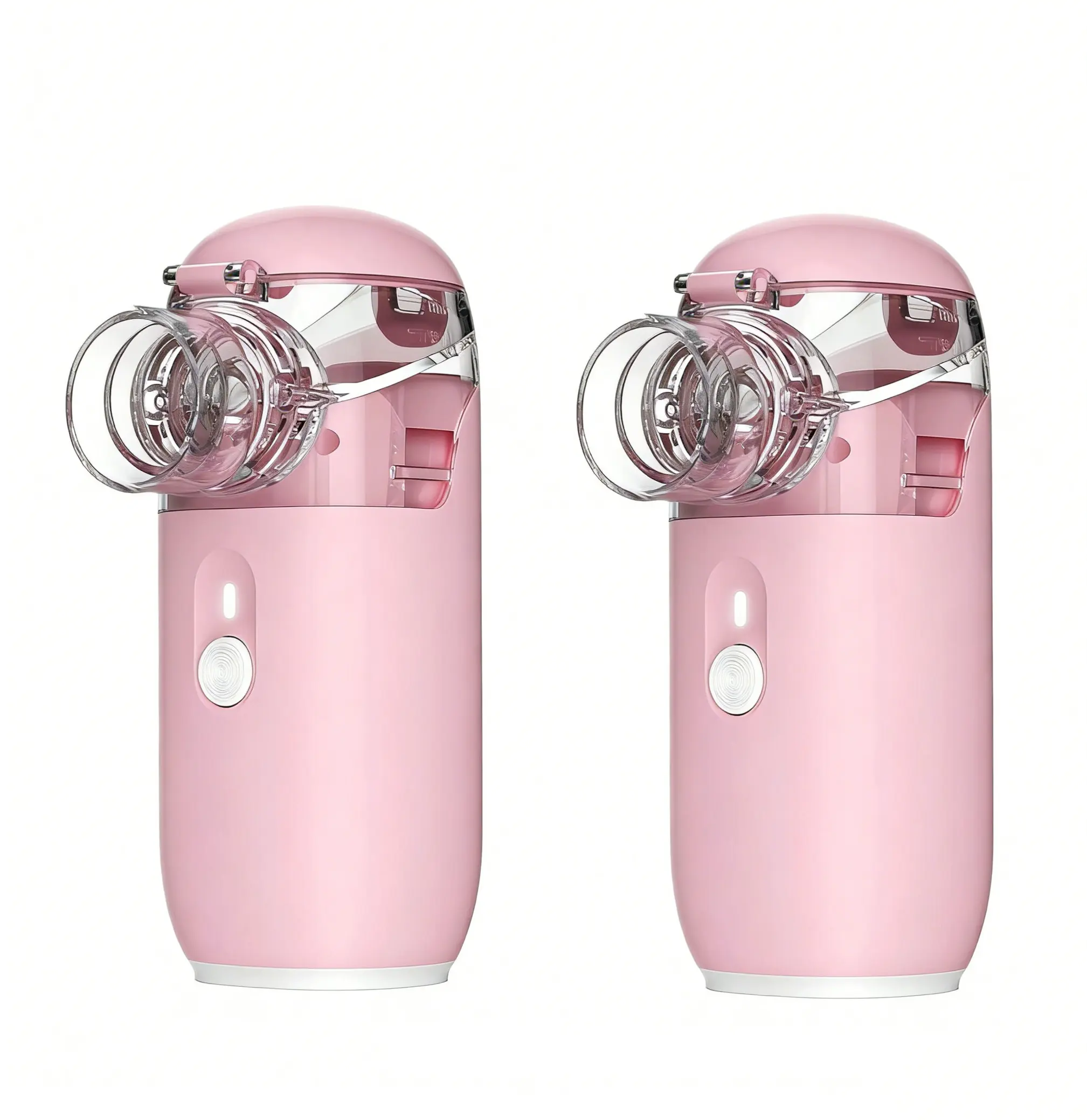 2 PCS  PINK Portable Household Humidifier, HandheldUltrasonic Mist Maker For Mouth & Nose, USB Rechargeable