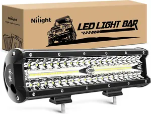 Nilight Led Light Bar 12Inch 300W Triple Row Flood Spot Combo 30000LM Bar Driving Boat Lighting Led Off Road Lights for Trucks light   #springtok