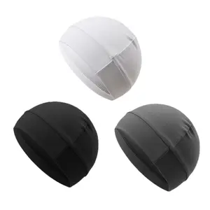 3 Pack Simple Style Plain Color Skull Beanie,Unisex Plain Color Multifunctional Skull Caps,Sportive Beanie Fitted Hat for Men Women Stretchy Helmet Liner Biking Accessory