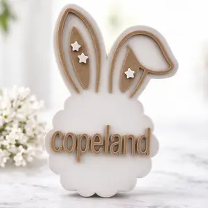 Personalized Bunny Easter Basket Tag