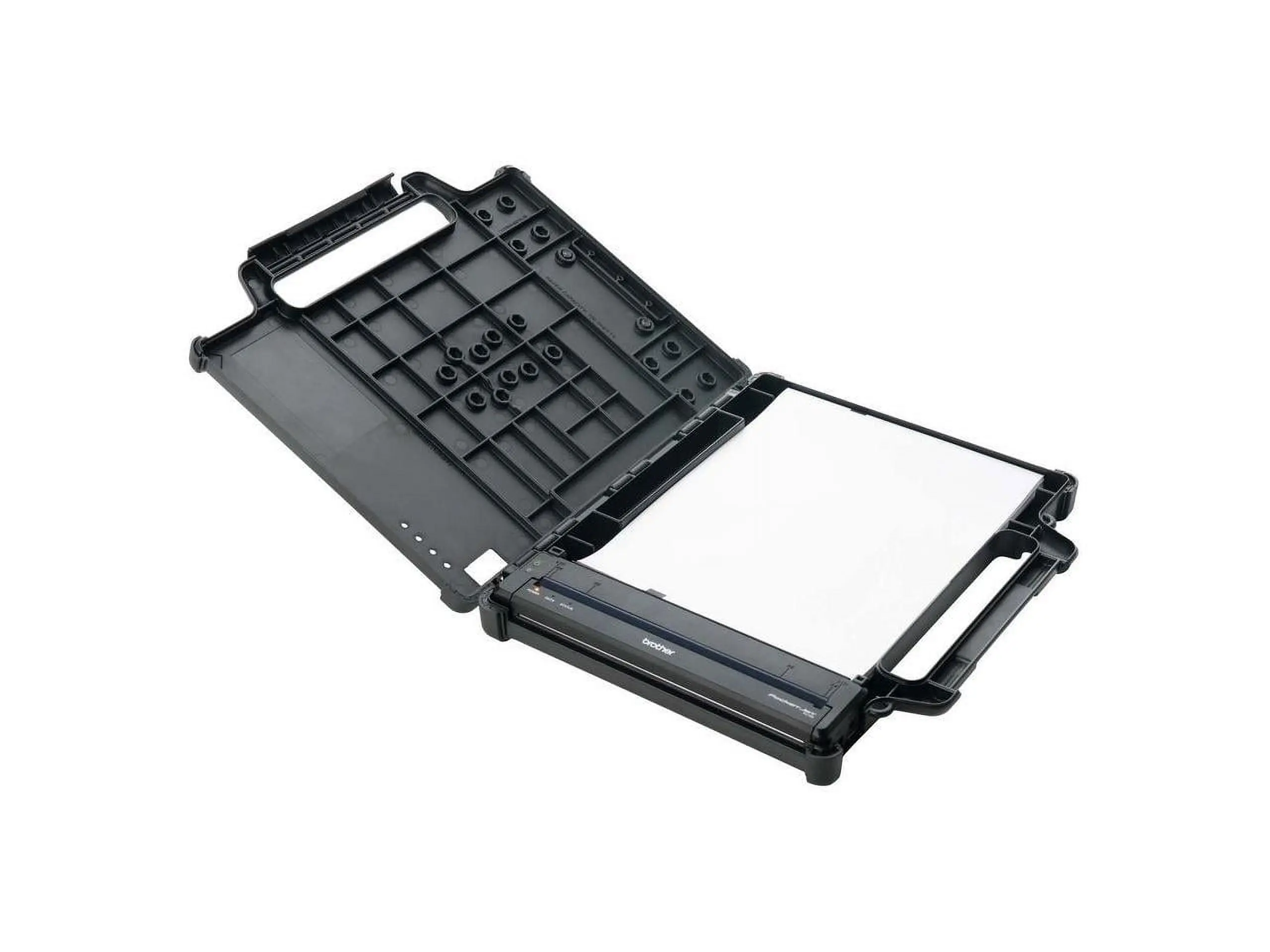Brother Mobile Solutions PA-FFC-810LHC Rugged Mountable Case for PocketJet 6 & 7 Printers, with Ram Mounts, Hard Polycarbonate Shell, Protection, Document Holding Clip, Fanfolded Paper Compatibility, Flat Signing Surface, Molding Carrying Handle