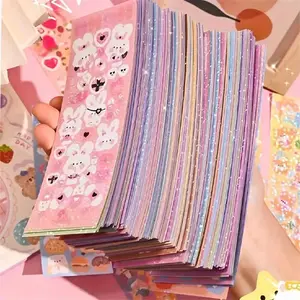 Random Color Cute Cartoon Sticker (100pcs/set), Funny Stickers, Waterproof Self Adhesive Decor Paper, Decor Sticker for Gift Greeting Card Water Bottle Laptop Phone, Multicolor