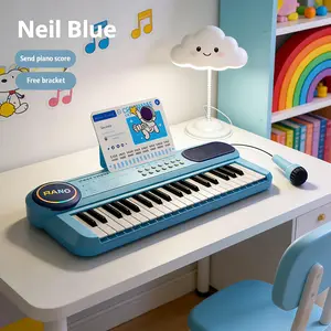 37 Keys Kids Piano Keyboard with Microphone | Portable Electronic Piano for Boys Girls Ages 3+ | Musical Toy Gift