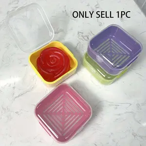 Plastic Square Soap Box, Soap Canister, Travel Soap Container With Lid, Portable Soap Case, Sealed Dust-proof Soap Holder Box, Drain Soap Dishes, Soap Saver For Travel Camping Gym, Travel Essentials, Bathroom Accessories