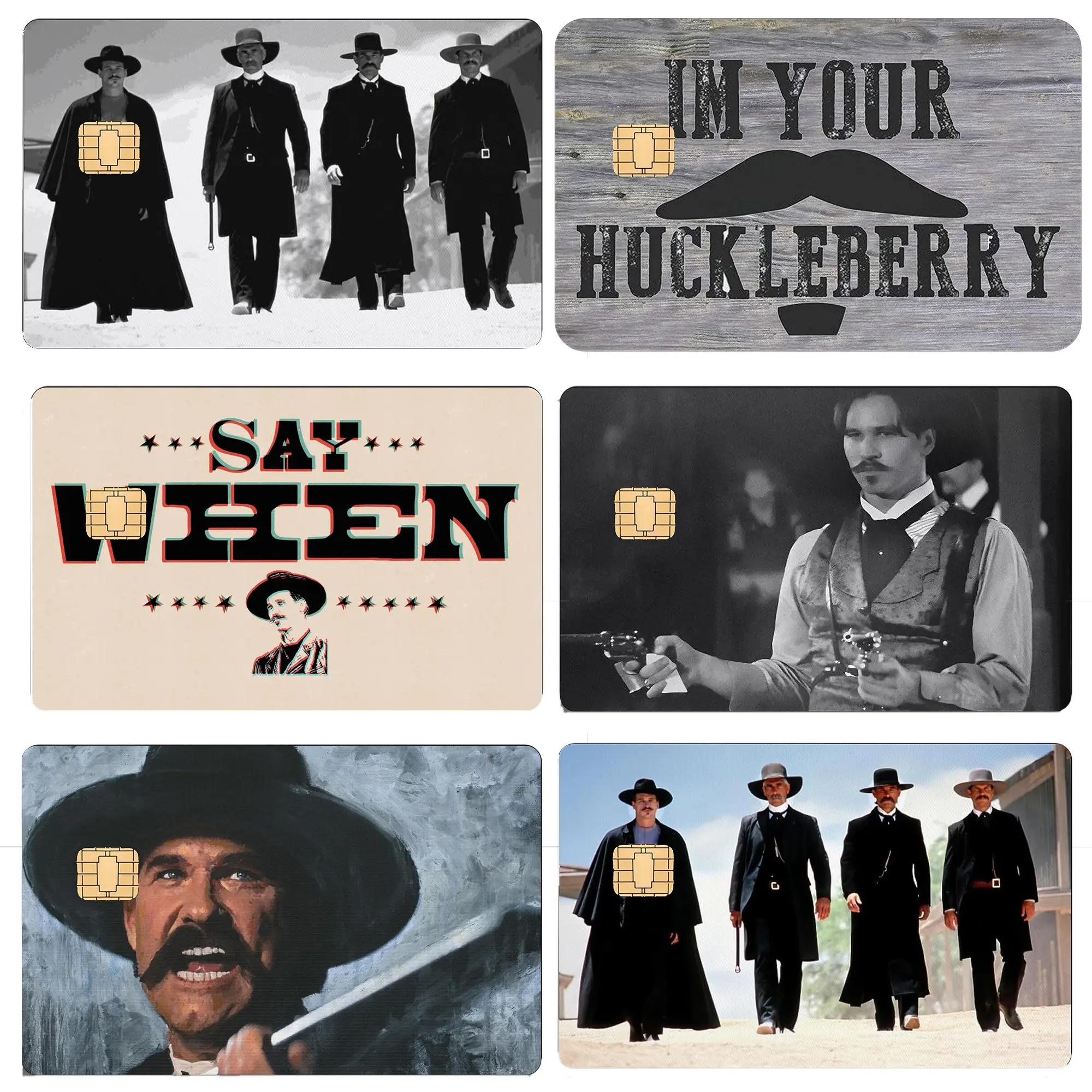 Tombstone Card Skin, I'm Your Huckleberry Say When Card Sticker, Doc Holliday Premium Matte Vinyl Stickers, Western Movie Gift for Him