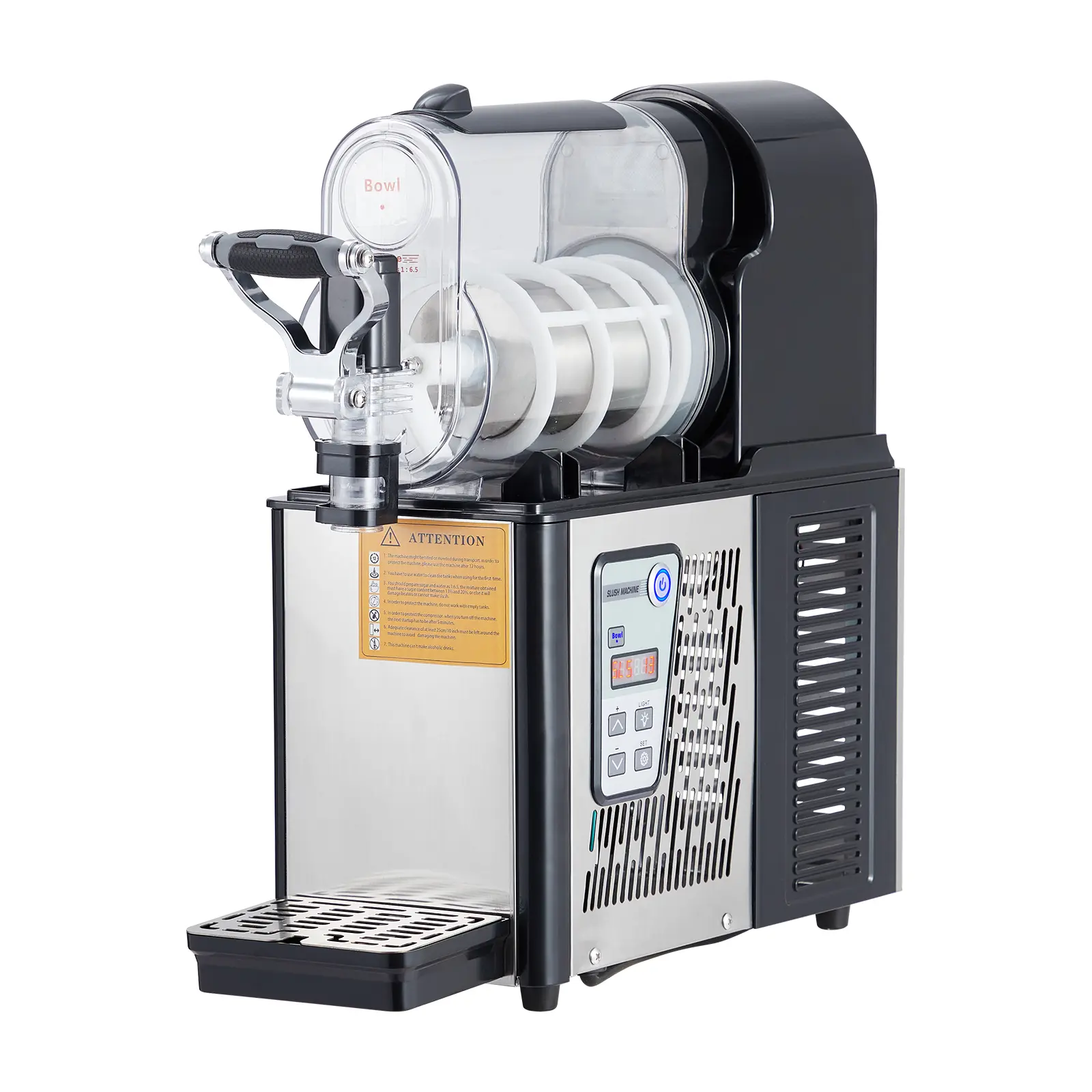 Commercial Slushie Machine – 4L Tanks, 370W Stainless Steel Frozen Drink & Margarita Maker, Self-Cleaning, For Home/Supermarket/Cafe/Restaurant