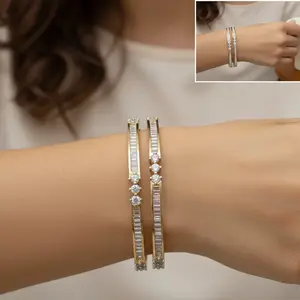 Sleek Ad Stone Bangles. Elegant & Stylish Indian Jewelry for Women #tiktokshopmothersday Stackable Bracelet Exquisite Trendy Bracelet bracelets for women bracelet bracelets bangles