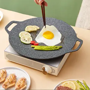 Grill Pan Non Stick Pan Barbecue Plate BBQ Portable Grill,Camping Korea Griddle Grill Pan Outdoor Camping BBQ Stove Roasting Grill Plate Kitchenware